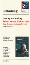 Lesung mit Udo Scheer in der Alten Suptur am 13. Mai 2014 um 19:00